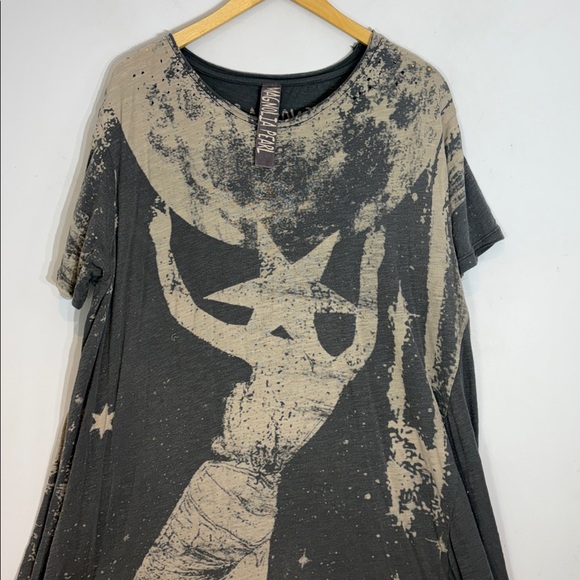 Magnolia Pearl Space Disco Tee Dress in the Ozzy color 100% cotton jersey - Picture 9 of 15